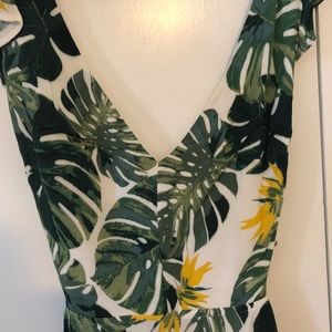 For Love and Lemons tropical dress with open back